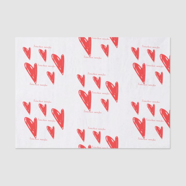 Zwillinge haben mehr Spaß Tissue Paper Seidenpapier (Vorderseite)