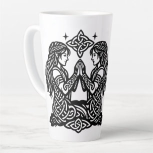 Zwillinge — Heimgesuchte Tinten-Zodiakutwins Milchtasse