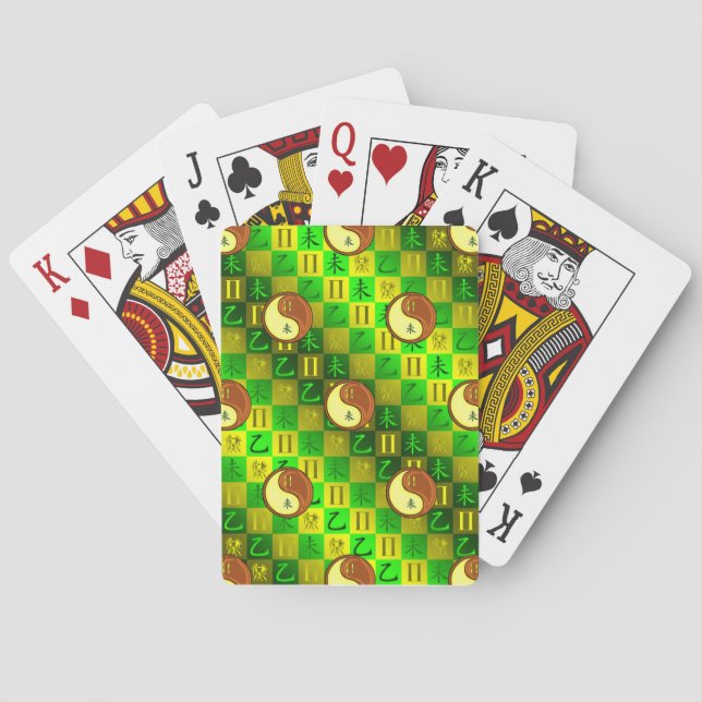 Zwillinge & Holz Ziege Spielkarten (Rückseite)