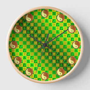 Zwillinge & Holz Ziege Uhr