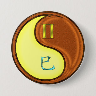 Zwillinge & Holzschlange Button