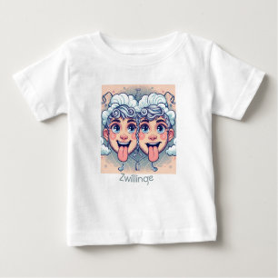 Zwillinge Kunst Einzigartiges Design Baby T-shirt