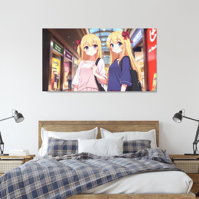 Zwillinge Leinwanddruck (Insitu (Schlafzimmer))