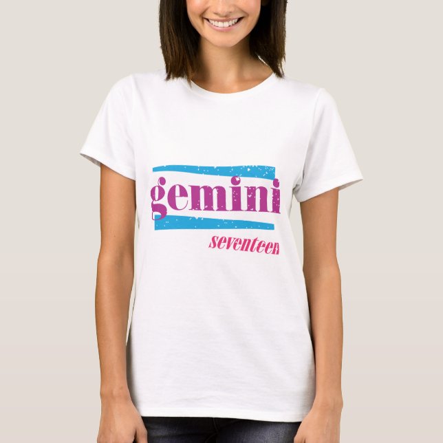 Zwillinge lila T-Shirt (Vorderseite)