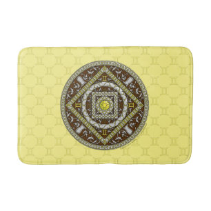 Zwillinge Mandala Badematte