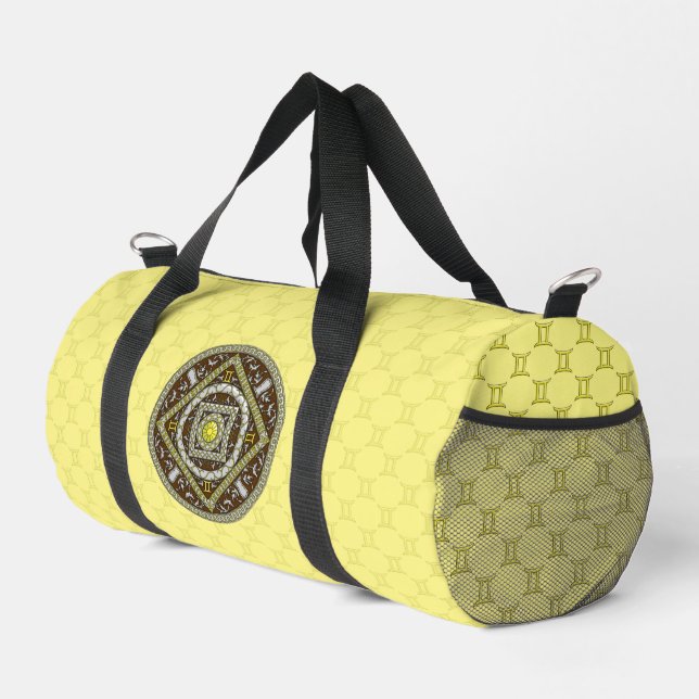 Zwillinge-Mandala  Duffle Bag (Rechte Ecke)