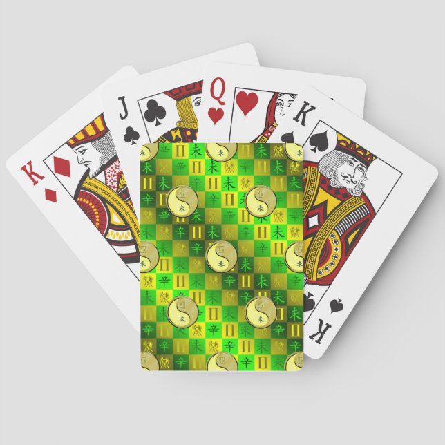 Zwillinge & Metall Ziege Spielkarten (Rückseite)