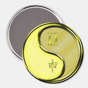 Zwillinge & Metallaffe Magnet