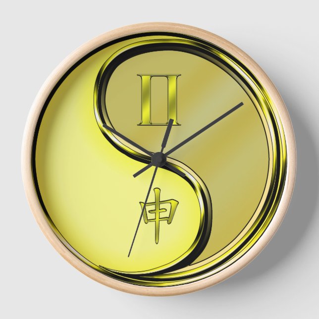 Zwillinge & Metallaffe Uhr (Vorderseite)