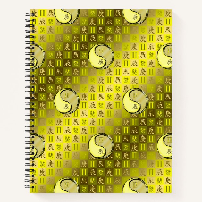Zwillinge & Metalldrache Notizbuch (Vorderseite)