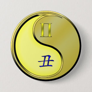 Zwillinge & Metallener Ochse Button