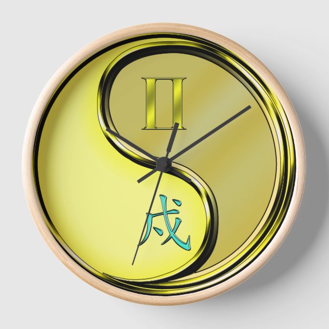 Zwillinge & Metallhund Uhr (Vorderseite)