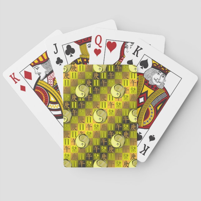 Zwillinge & Metallpferd Spielkarten (Rückseite)