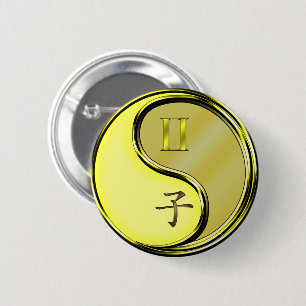 Zwillinge & Metallratte Button