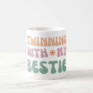 Zwillinge mit meiner besten Freundin Groovy Freund Kaffeetasse