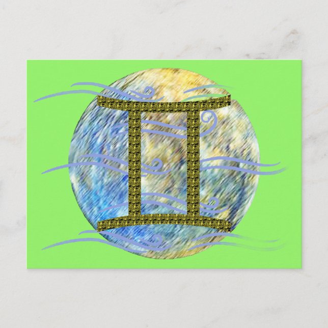 Zwillinge Postkarte (Vorderseite)