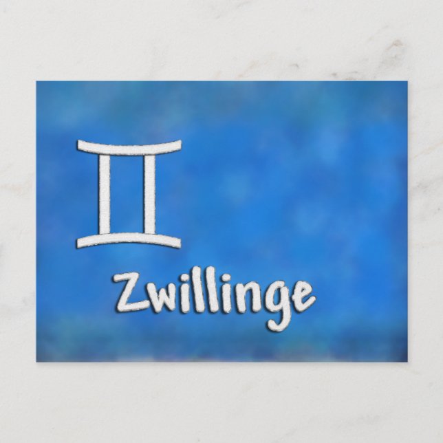 Zwillinge Postkarte (Vorderseite)