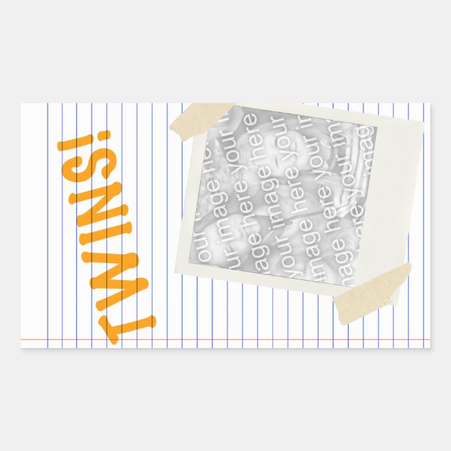 Zwillinge Rechteckiger Aufkleber (Vorderseite)