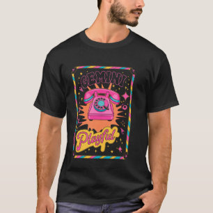 Zwillinge Retro Spielerei Boho-Handy Sternzeichen  T-Shirt