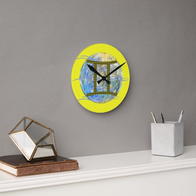 Zwillinge Runde Wanduhr (Büro)