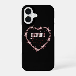 Zwillinge Sternbild Gothic Edgy Geburtstag iPhone 16 Hülle