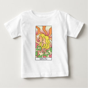 Zwillinge Sternzeichen Abstrakte Kunst Vintage Baby T-shirt