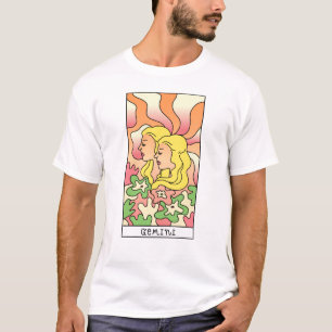 Zwillinge Sternzeichen Abstrakte Kunst Vintage T-Shirt