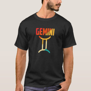 Zwillinge Sternzeichen Fakten Retro Vintage Astrol T-Shirt