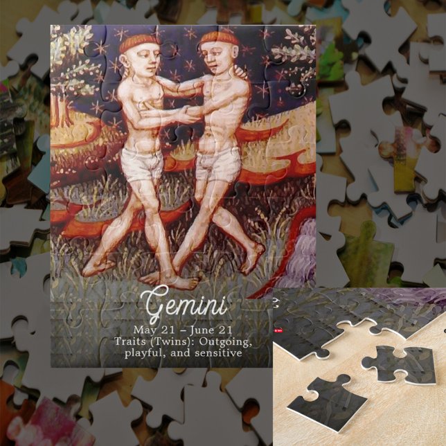 Zwillinge Sternzeichen Geburtstagsfeier Puzzle (Von Creator hochgeladen)