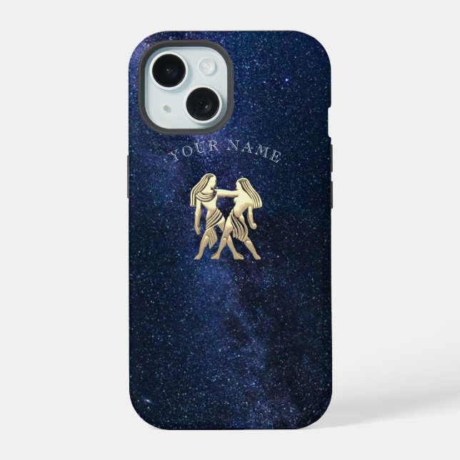Zwillinge Sternzeichen iPhone 15 Hülle (Rückseite)
