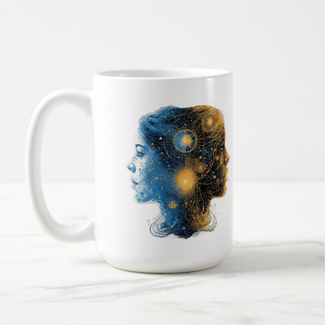 Zwillinge Sternzeichen Kaffeetasse (Links)
