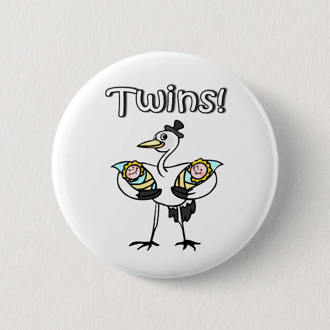 Zwillinge (Storch) Button (Vorderseite)