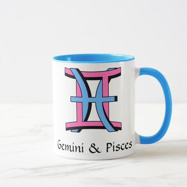 Zwillinge u. Fische PkBl Tasse (Rechts)