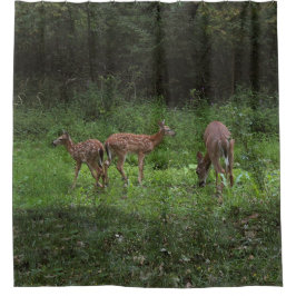 Zwillinge und ihre Mutter Duschvorhang