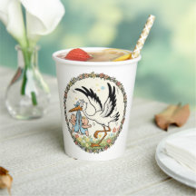 Zwillinge und Storch Vintage-Design