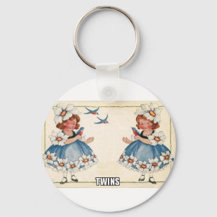 Zwillinge Vintager Stil Schlüsselanhänger