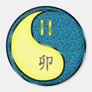 Zwillinge & Wasser Kaninchen Magnet