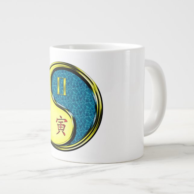 Zwillinge & Wasser-Tiger Jumbo-Tasse (Vorderseite Rechts)