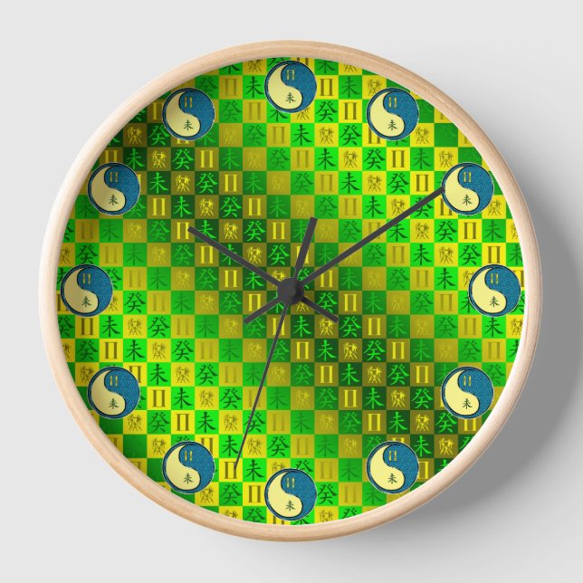 Zwillinge & Wasser Ziege Uhr (Vorderseite)