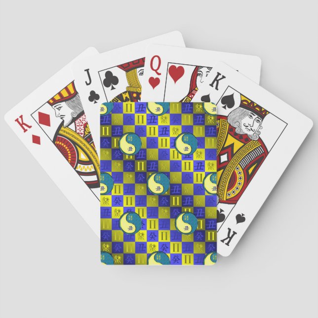Zwillinge & Wasserbüffel Spielkarten (Rückseite)