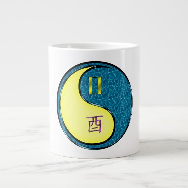Zwillinge & Wasserhahn Jumbo-Tasse (Vorderseite)