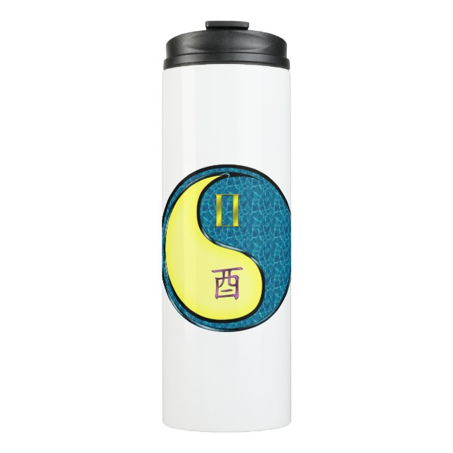 Zwillinge & Wasserhahn Thermosbecher (Vorderseite)