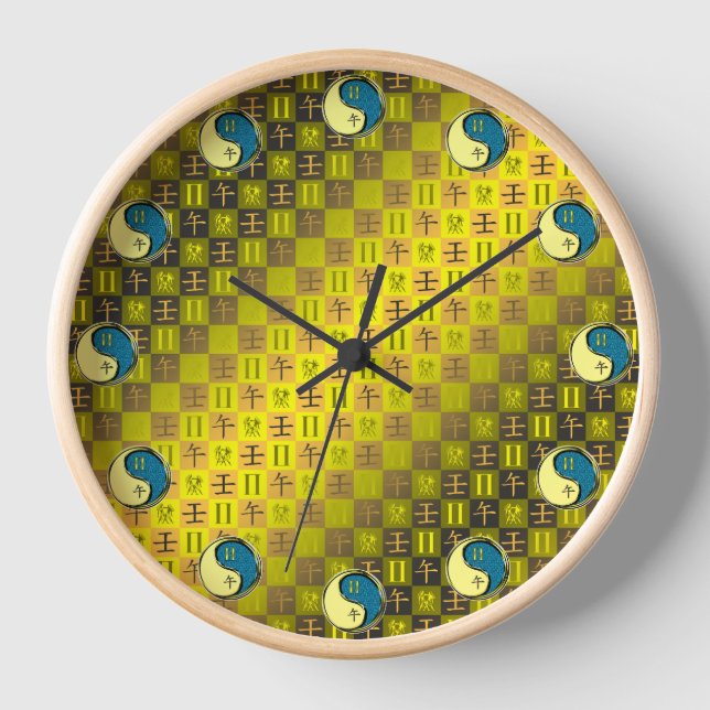 Zwillinge & Wasserpferd Uhr (Vorderseite)