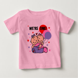 Zwillinge Wir sind ein Geburtstagsgeschenk Baby T-shirt