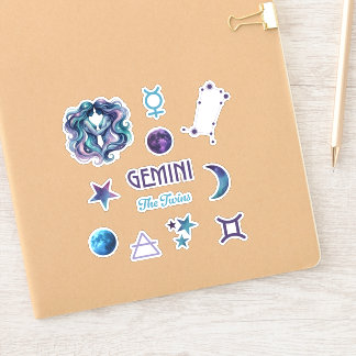 Zwillinge Zodiac-Aufkleber Sammlung Aufkleber