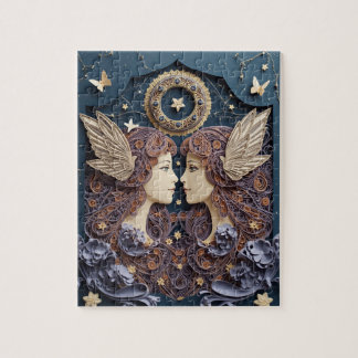 Zwillinge Zodiac Papier Quilling Puzzle