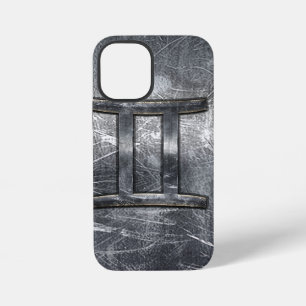 Zwillinge-Zodiak-Symbol im Grunge-Distressed-Stil iPhone Hülle