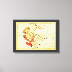 Zwillinge Zwillinge Vintage Konstellation Urania S Leinwanddruck