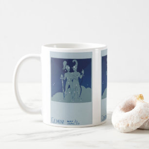 Zwillinge Zwillingssternbild Vintage Tierkreiszeic Tasse