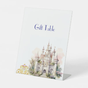 Zwillings-Babyshower Schloss und Kutsche  Sockelschild
